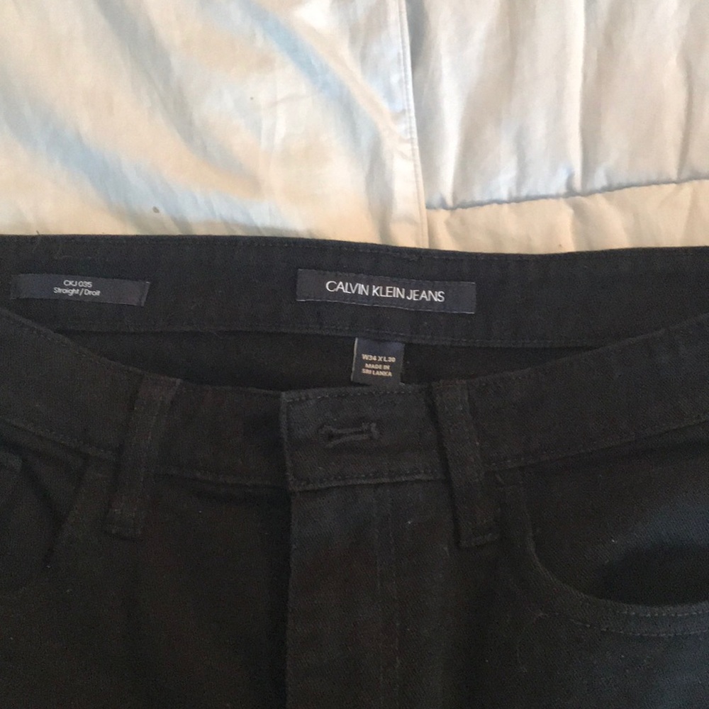 Calvin Klein Black Straight Leg Jeans